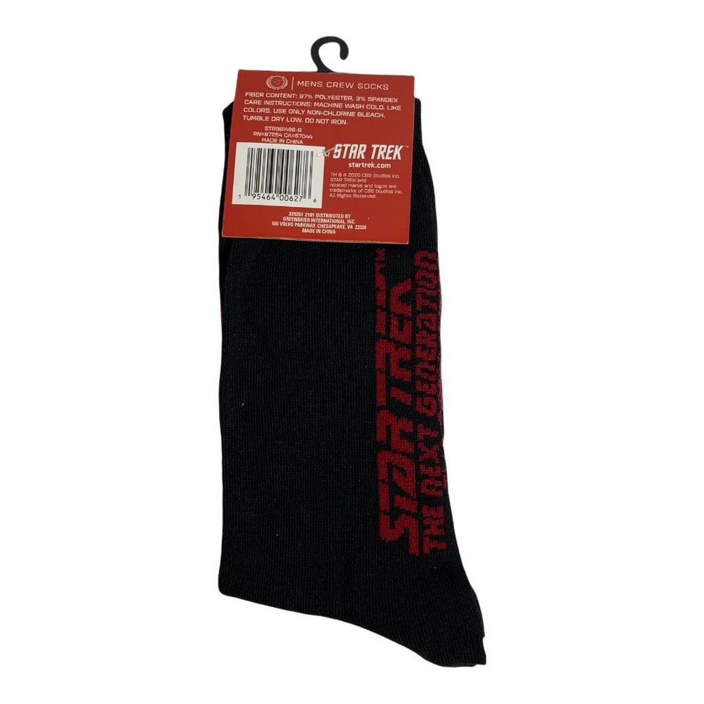 Star Trek John Picard Socks Sz 10 11 12 13 Men's Crew - Picture 3 of 3